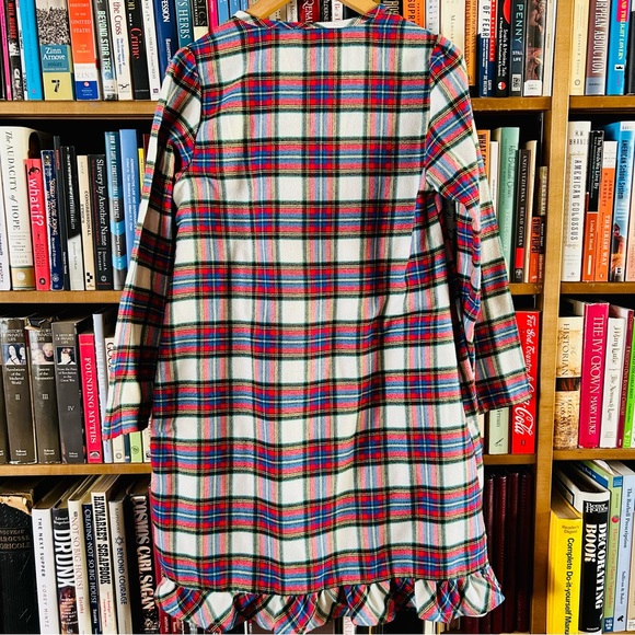 Lands' End Girls Blue Red Yellow Black Tartan Plaid Nightgown, size 14 - Picture 8 of 8